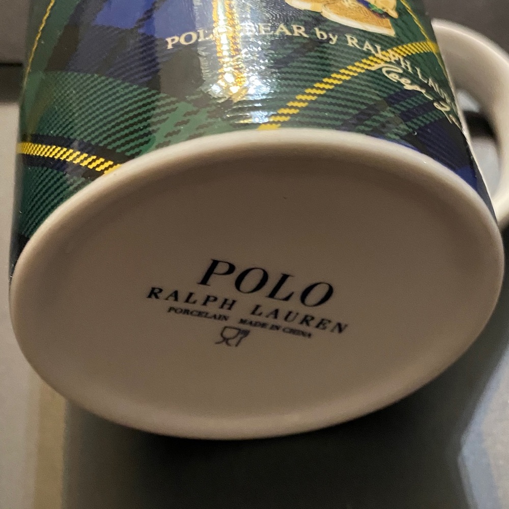 Ralph Lauren Highmoore Plaid Polo Bear Porcelain Coffee Mug, 14oz. NWIB - Picture 7 of 9